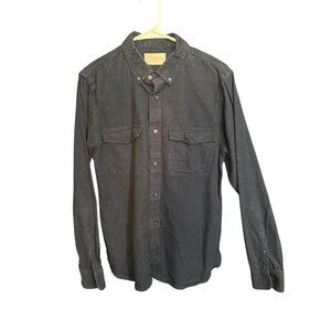 Everlane Mens Blue Long-Sleeve Button-Down Shirt With‎ Dual Chest Pockets Medium